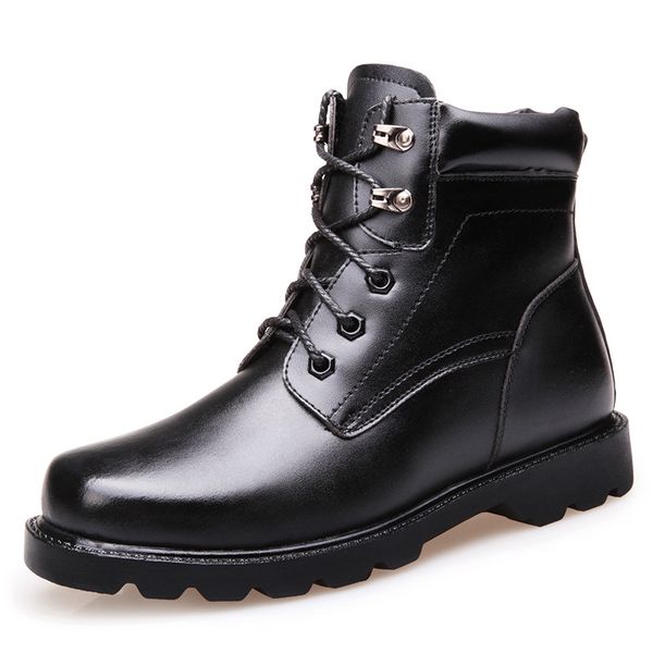 

ct selling winter wool military boots men plus cashme, Black