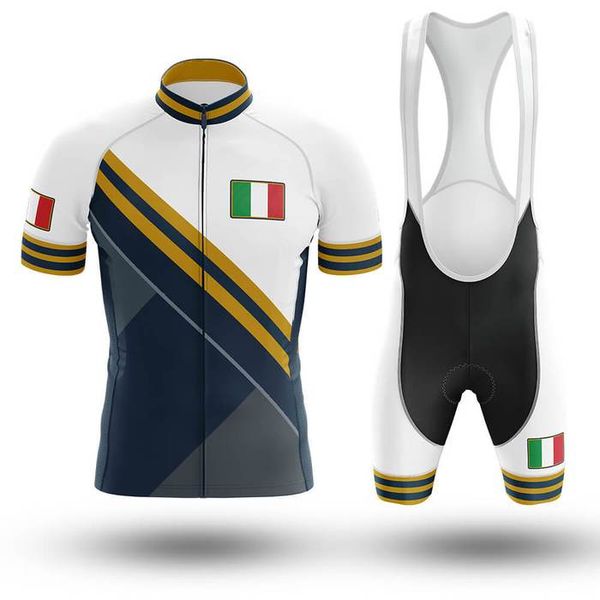 

2020 italia summer cycling jersey set breathable mtb bicycle cycling clothing mountain bike wear clothes maglia da ciclismo, Black;blue