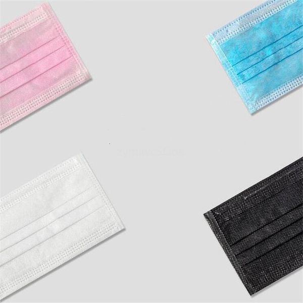 

z7d5 поставка фабрики ply одноразовая маска розовый fashied 3 слоя маска с ear loop черный черный / белый / розовый