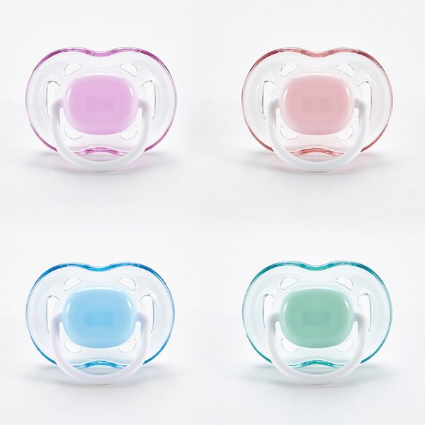 

baby silicone pacifier soothing infants bite chew supplies newborn comfort appease nipple flat teat pacifiers