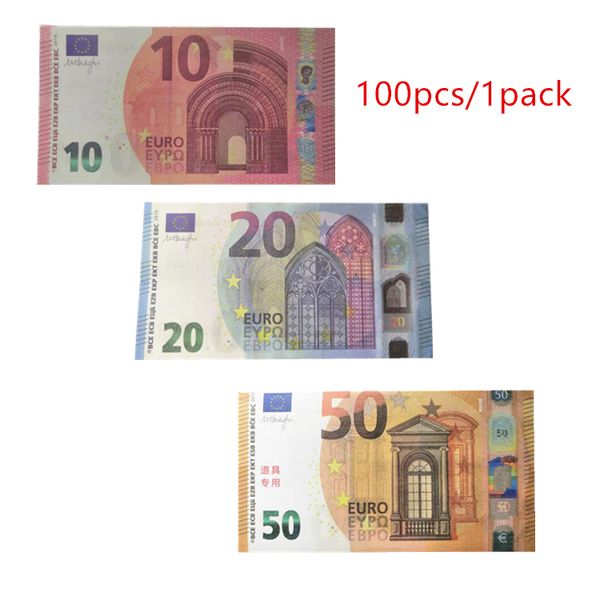

New tyle prop fake 10 20 50 euro banknote reali tic for kid tudent movie