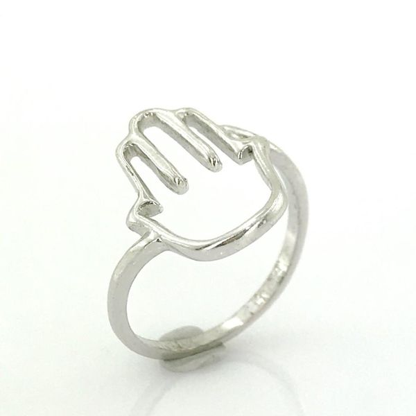 

sterling sports luck hand fatma master hand silver ring, Golden;silver