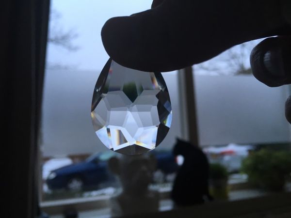 

38mm clear prism suncatcher glass pendants for chandeliers pendant lamp prisms beads chrismas decoration hanging suncatcher