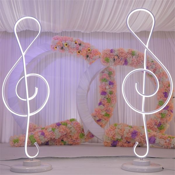 110cm Height Musical Note Shape Wedding Roman Columns Led Light Up