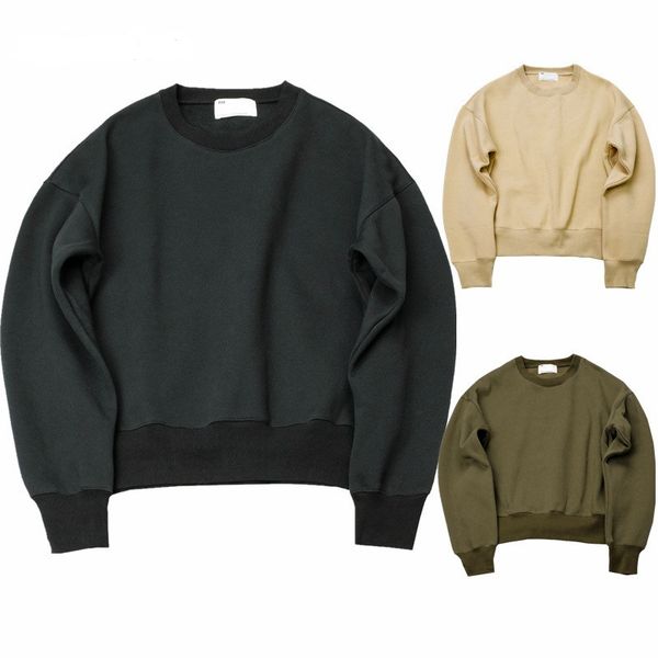 

qoolxcwear new sweatshirts simple solid men's hoodies oversize drooping shoulders men's q1097, Black
