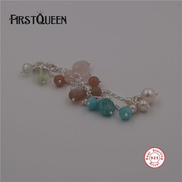 

925 sterling silver pulseras plata de ley 925 mujer brand pearl bracelet bangle, Golden;silver