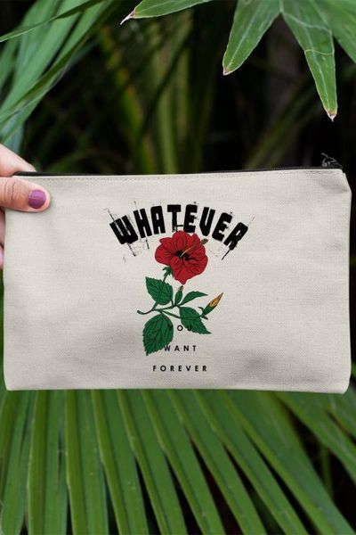 

angemiel clutch whatever you want forever portfolio hand makeup bag, Silver