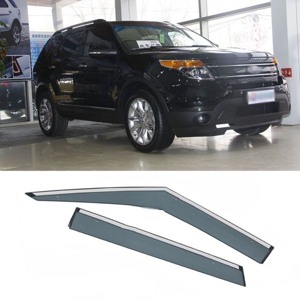 

jinke 4pcs blade side windows deflectors door sun visor shield for explorer 2011-2013