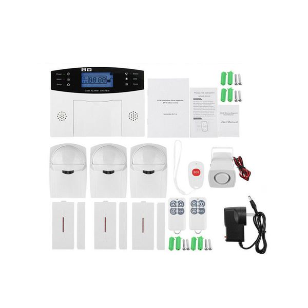 

gsm wireless home burglar alarm system sos motion door window sensor security (us plug) car