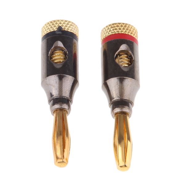 

4mm black and red banana plugs socket gold plating