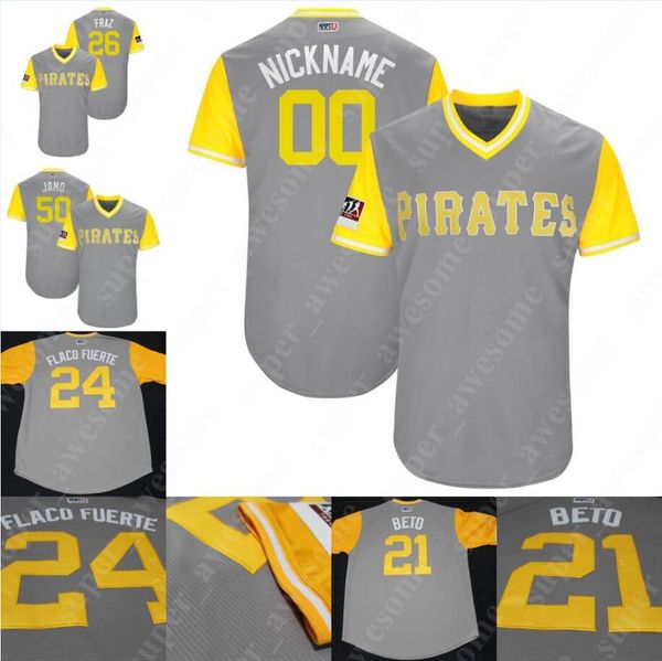 

Pirates Players Weekend Jersey Pittsburgh Chris Archer 55 Josh Bell Francisco Cervelli Corey Dickerson Adam Frazier Taillon Roberto Clemente