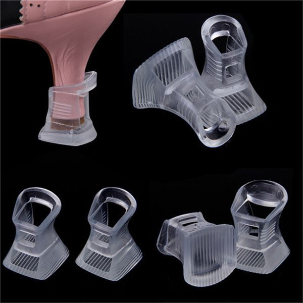 Par de salto alto Protector Latina Stiletto Dança Covers Heel Stoppers Antislip Silicone Protetor para festa de casamento