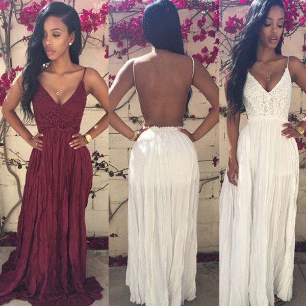 

backless dress lace backed chiffon dress nightclub, White;black