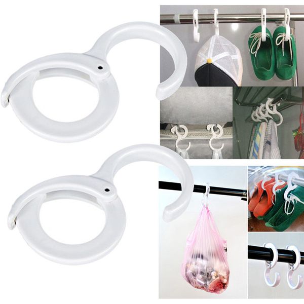 

2pcs plastic s shaped hooks latch hanging towel slipper hat clothes for kitchen bathroom &4jj23