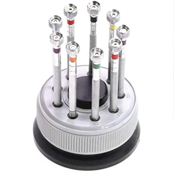 

9 pcs tool practical durable micro screwdriver set replace blades mini kit jewelers electronics pocket watch repair glasses