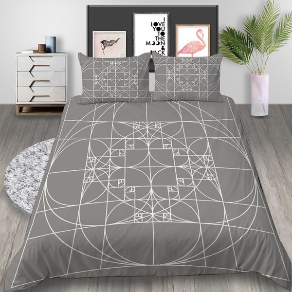 Geometric Bedding Set Creative Fashionable Classic Duvet Cover Geometric Bedding Set Creative