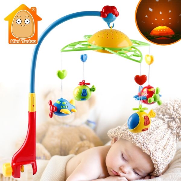 

детские погремушки мобильные игрушки держатель вращающаяся кроватка кровать колокол с музыкальной проекцией для 0-12 месяцев новорожденный t