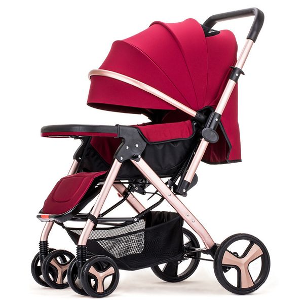 

babyfond high landscape two-way can sit reclining stroller travel simple and generous baby stroller