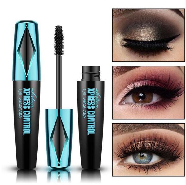 

qic 4d silk fiber lash mascara waterproof black mascara makeup for eyelash extension thick lengthening eye lashes brush eye cosmetics