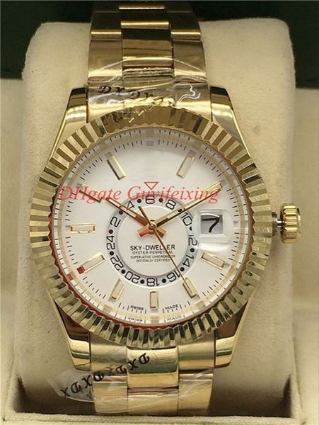 

10 colors luxury men watch 42mm 326938 326935 sky chocolate dial 2813 movement automatic gmt working mens fashion brand watches wristwatch, Slivery;brown