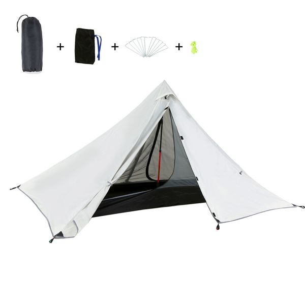

oudoor ultralight camping tent double layer waterproof backpacking tent outdoor hiking for fishing hunting beach travel