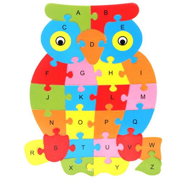 

дети 26 письма познание раннее обучение обучающие детские просвещения деревянные игрушки малышей алфавит мультфильм животных пазлы