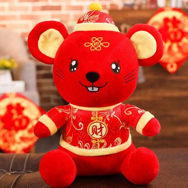 

плюшевые мышиные крысы 2020 китайский новый год зодиак животное талисман игрушки подарки красный 8