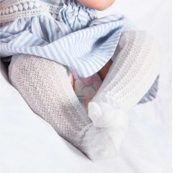 

baby socks breathable summer socks newborn infant baby girls boy sock toddler cotton knee high mesh long tube beikinyuans, Pink;yellow