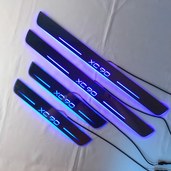 

acrylic door sill plate strip with led decorative welcome light moving door scuff for xc90