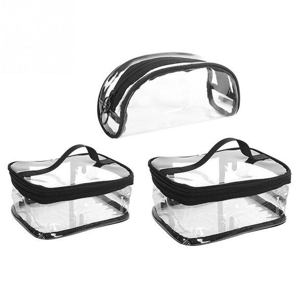 

waterproof transparent pvc bath cosmetic bag women make up case travel zipper makeup female wash organizer toiletry storage kit