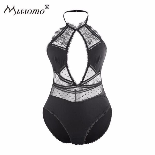 

missomo costumes bodycon women plus size femme lace transparent bodysuit clothing body shorts playsuit overall jumpsuit, Black;white