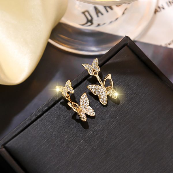 

new fashion metal trendy women dangle earrings female butterfly girl korean simple earrings 2020 jewelry cl2-015, Silver
