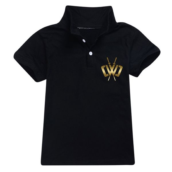 

kids designer clothes t shirts lapel neck 100% cotton for teen boys summer fashion boys girls shirt chad wild clay children teen boys, Blue