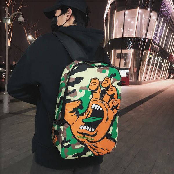 

европейский и американский рюкзак личности 2020 новая мода дорожная сумка большой емкости средней школы колледжа студент мешок