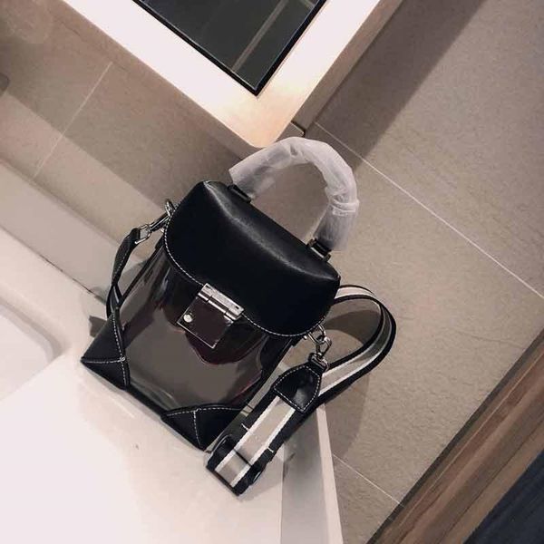 

designer luxury handbag wallet pvc transparent women's handbag mom purse crossbody bag cow leather handbag canvas shoulder belt
