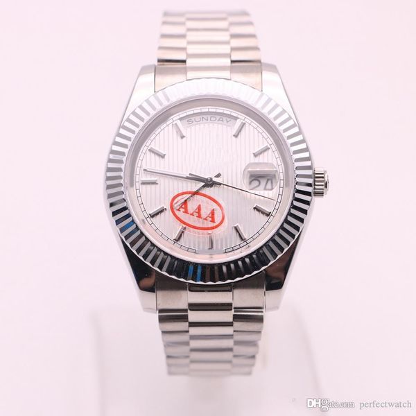 

горячее надувательство классические мужчины 40мм автоматические механические часы батарея не подметать движения из нержавеющей стали часы да, Slivery;brown