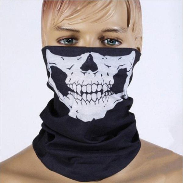 

оптовая продажа-хэллоуин череп скелет партии маски черный мотоцикл многофункциональный головной убор шляпа шарф шеи страшно спорт лицо зимня