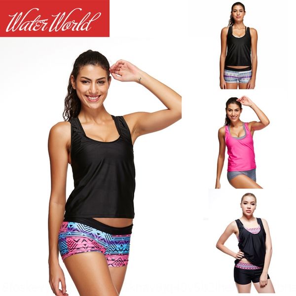 

2019 split three-piece printed female tankini 2019 split three-piece printed swimsuit bikini swimsuit bikini female tankini, White;black