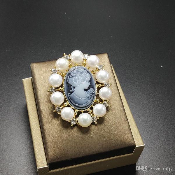 

100% пресной воды pearl брошь для женщин 7мм white pearl pearl красоты брошь pins кристалл двойного использования pendantbrooches рождествен, Gray