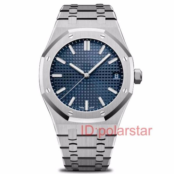 

luxury mens watches rose gold blue stainless steel business automatic mechanical royal oaks series designer men watch mens wristwatches, Slivery;brown