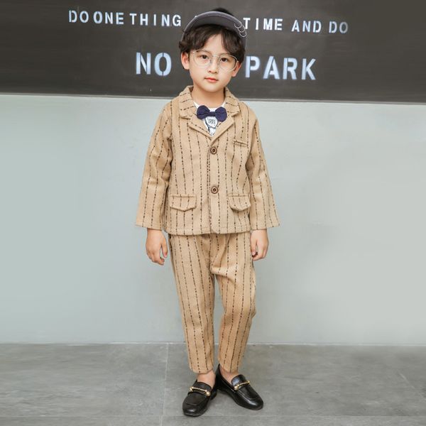 

new arrival boy suits england style boys blazer long sleeve plaid for kids clothes, Blue