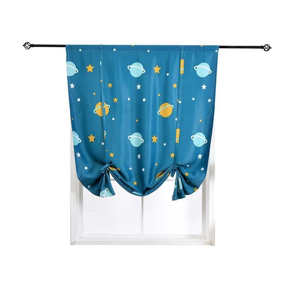 

hobbylane planet printing roman short window curtain for kitchen cabinet home decor