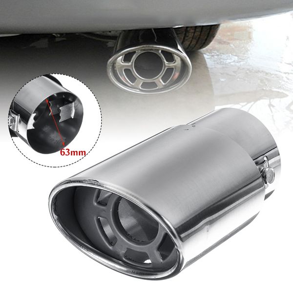 

2019 new car exhaust pipe muffler tail pipe universal stainless steel length interface 63mm