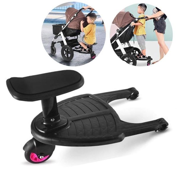 

baby stroller accessories kid glider board pedal adapter auxiliary trailer organizer kids standing plate sitting with seat