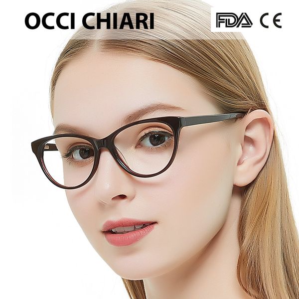 

fashion acetate handmade prescription lens medical optical glasses frame for women agli, Black