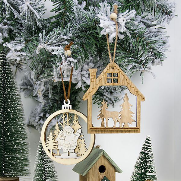 

рождественские украшения украшения для дома дерево декор рождество подвески деревянные дерева diy украшения для партии украшения