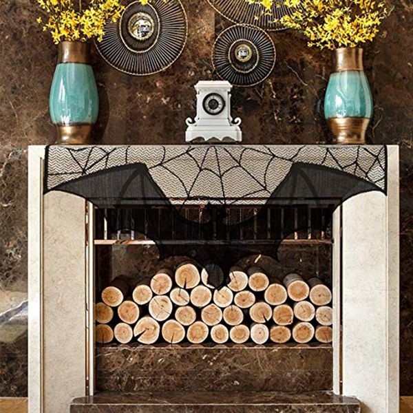 

halloween decorations halloween fireplace decoration lace cloth spider lace fireplace decoration fabric