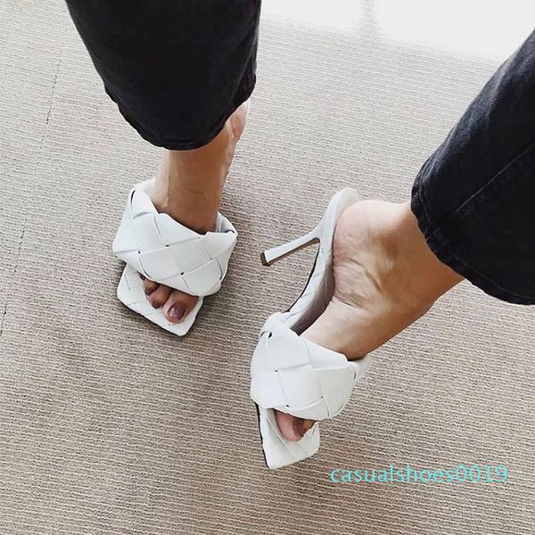 

2020 womennew туфли с открытым toessummer сандалии высокой пятки вязать тапочки телевизор с высокое качество пляж вьетнамки с19, Black