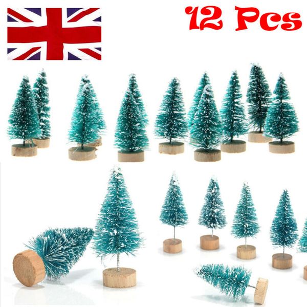 Uk Mini Sisal Bottle Snow Brush Frost Christmas Trees For Xmas