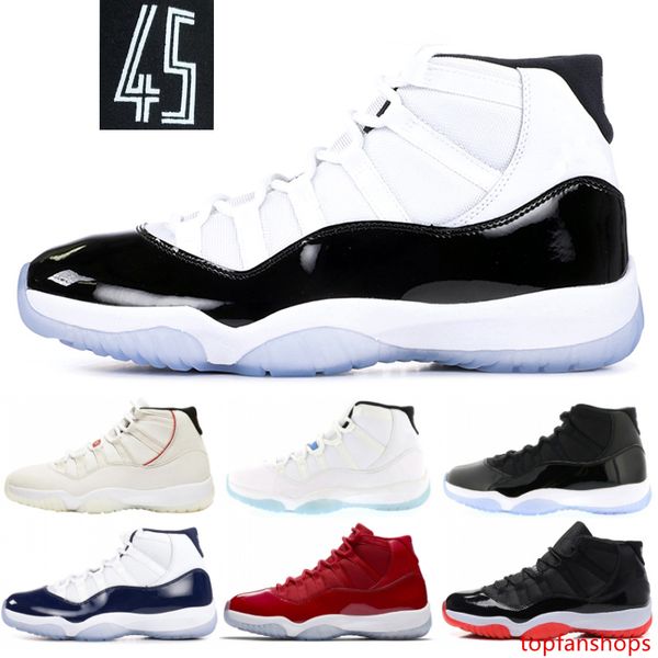 

new 11 xi men basketball shoes concord 45 space jam platinum tint win like 96 bred 11s designer sneakers women sports shoes 36-47